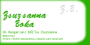 zsuzsanna boka business card